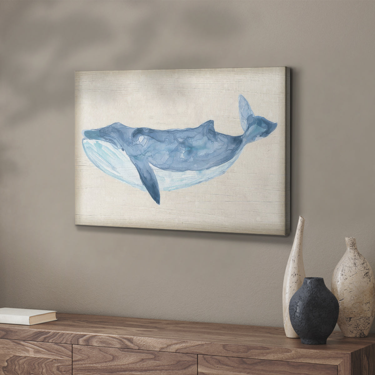 Rustic Whale II - Canvas Art Print