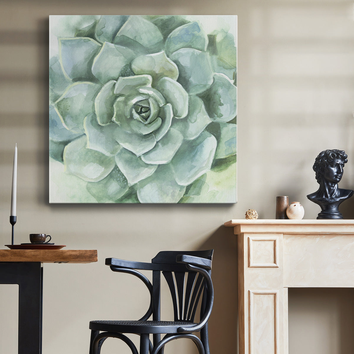 Verdant Succulent I-Premium Gallery Wrapped Canvas - Ready to Hang