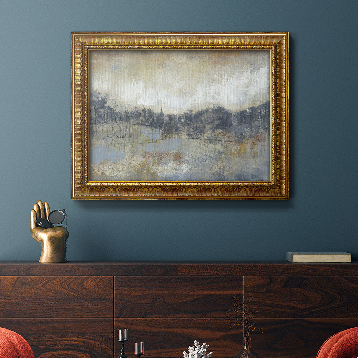 Cool Grey Horizon I Premium Framed Canvas- Ready to Hang