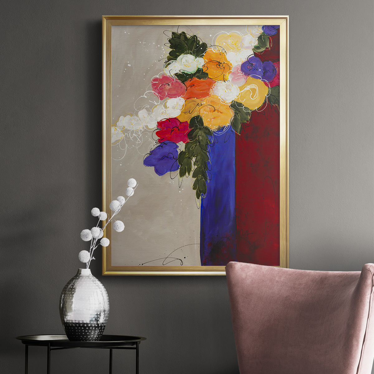 For Me - Modern Framed Canvas Print