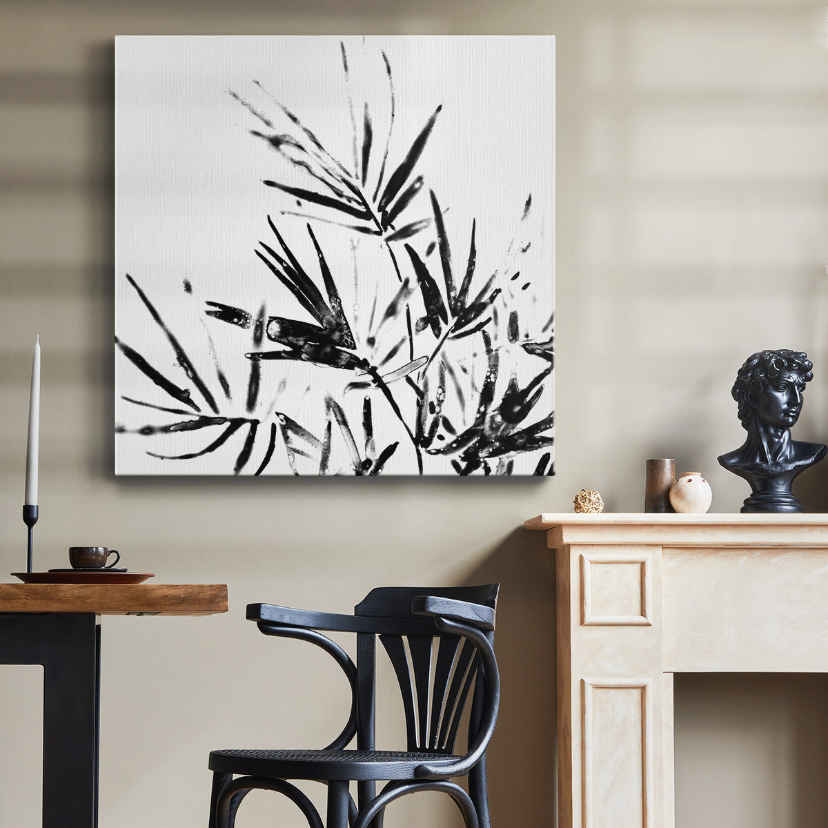 Monochrome Tropic II - Canvas Art Print
