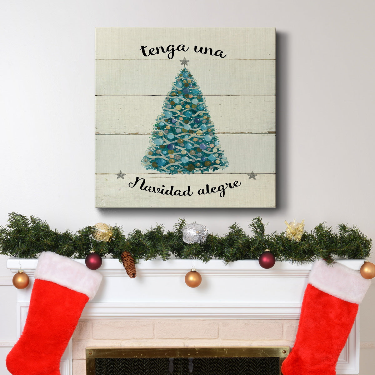 Navidad alegre-Premium Gallery Wrapped Canvas - Ready to Hang