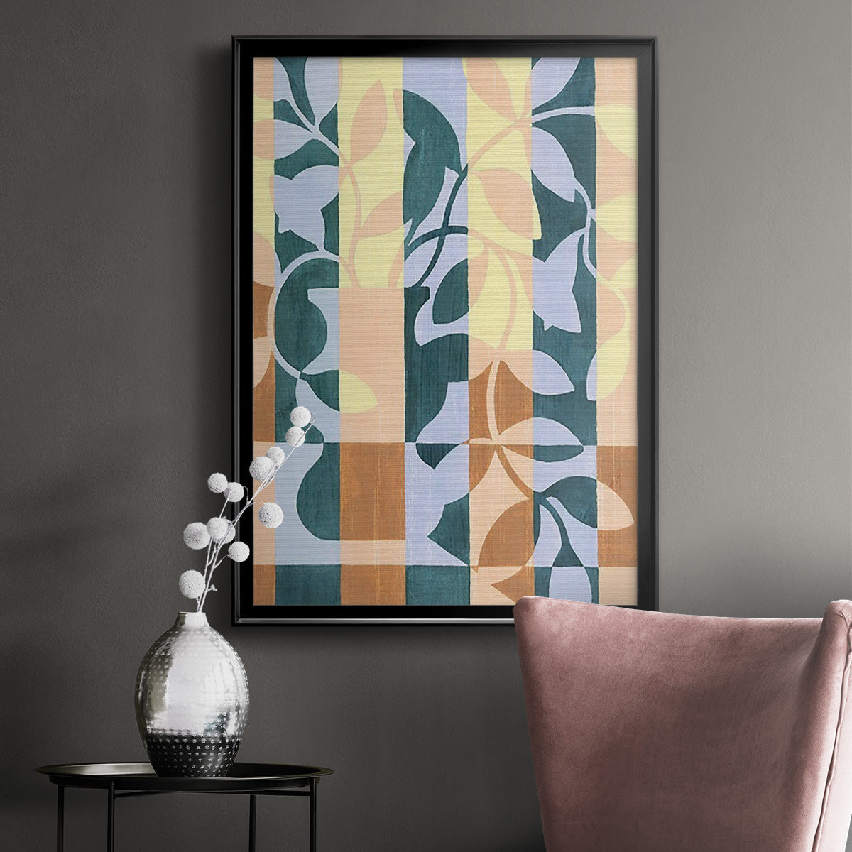 Checkered Cutting II - Modern Framed Canvas Print