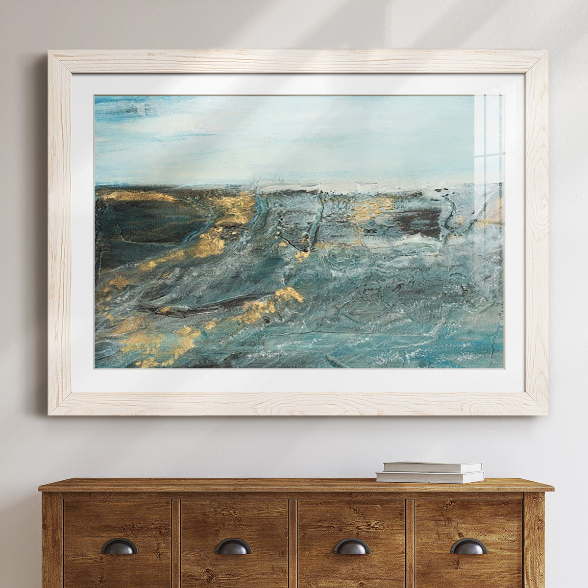 Flow of Love in Ocean I - Barnwood Framed Art Print