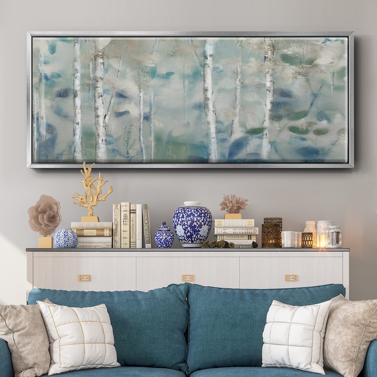 Zen Forest II - Floater Framed Canvas Print