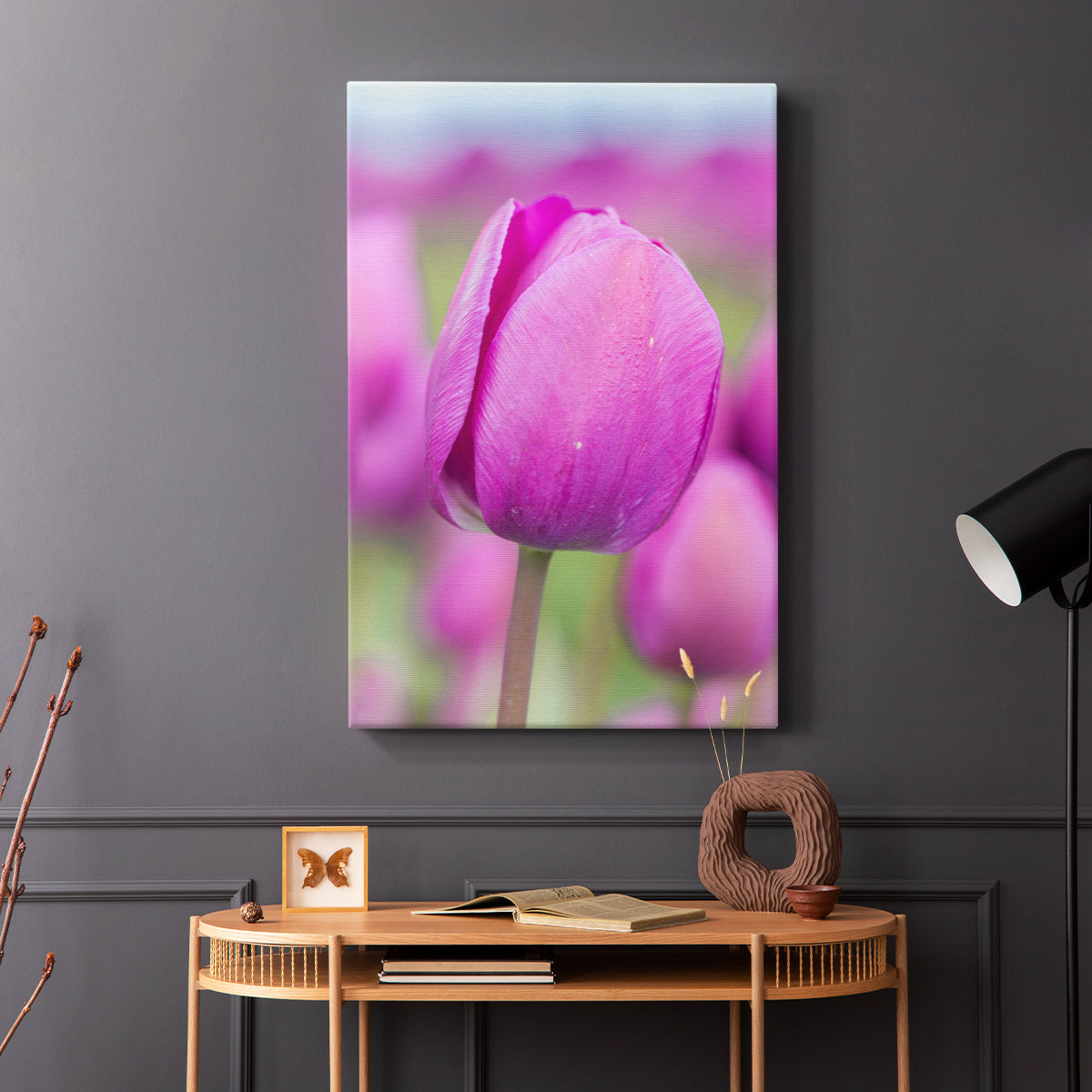 Magenta Stem - Canvas Art Print