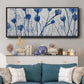 Blue Day Garden - Floater Framed Canvas Print
