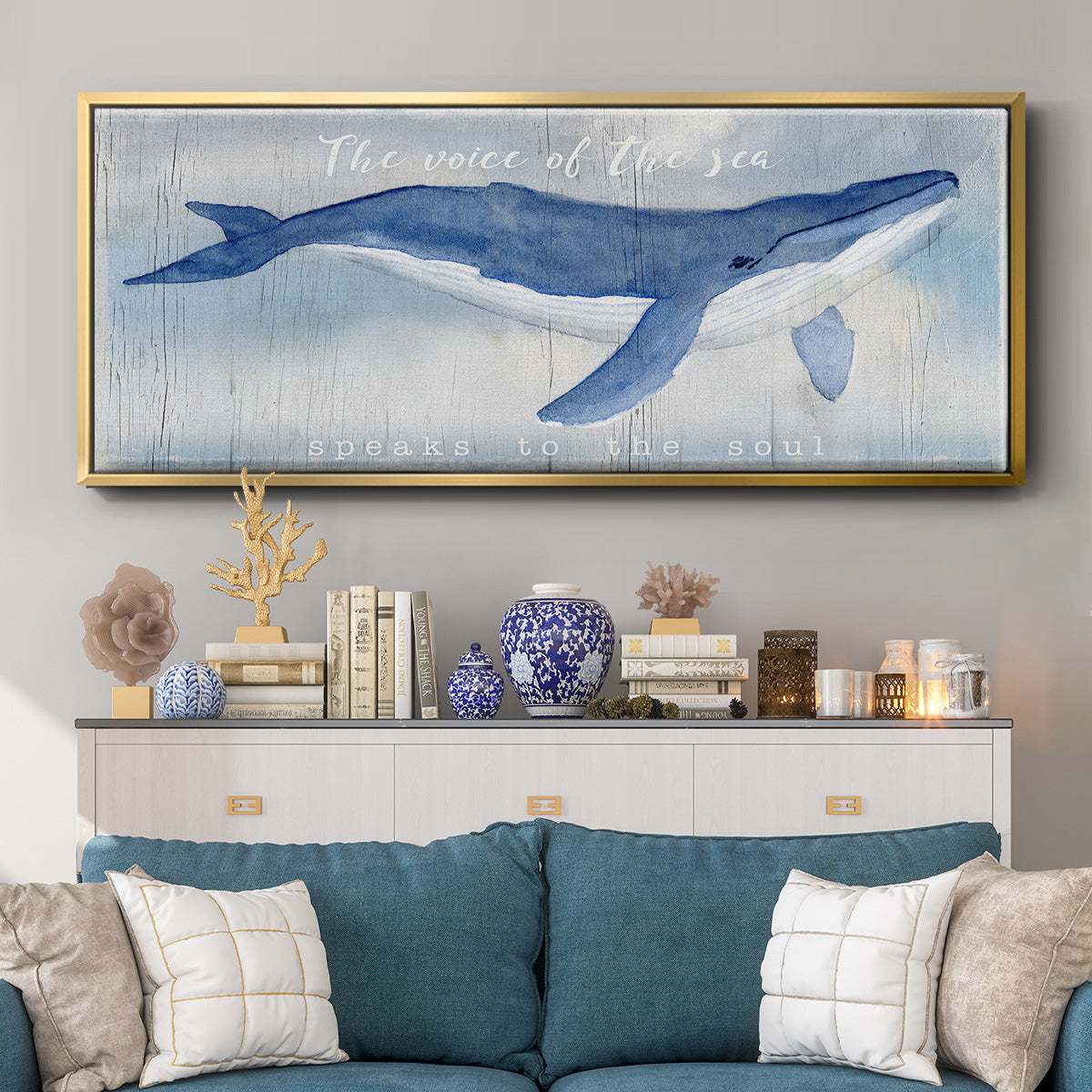 Voice of the Sea - Floater Framed Canvas Print