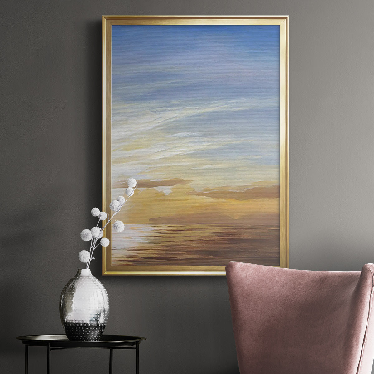 Luminous Waters II - Modern Framed Canvas Print