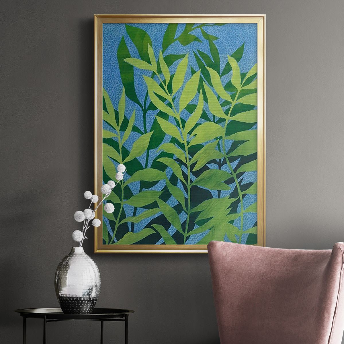 Ocean Vines II - Modern Framed Canvas Print