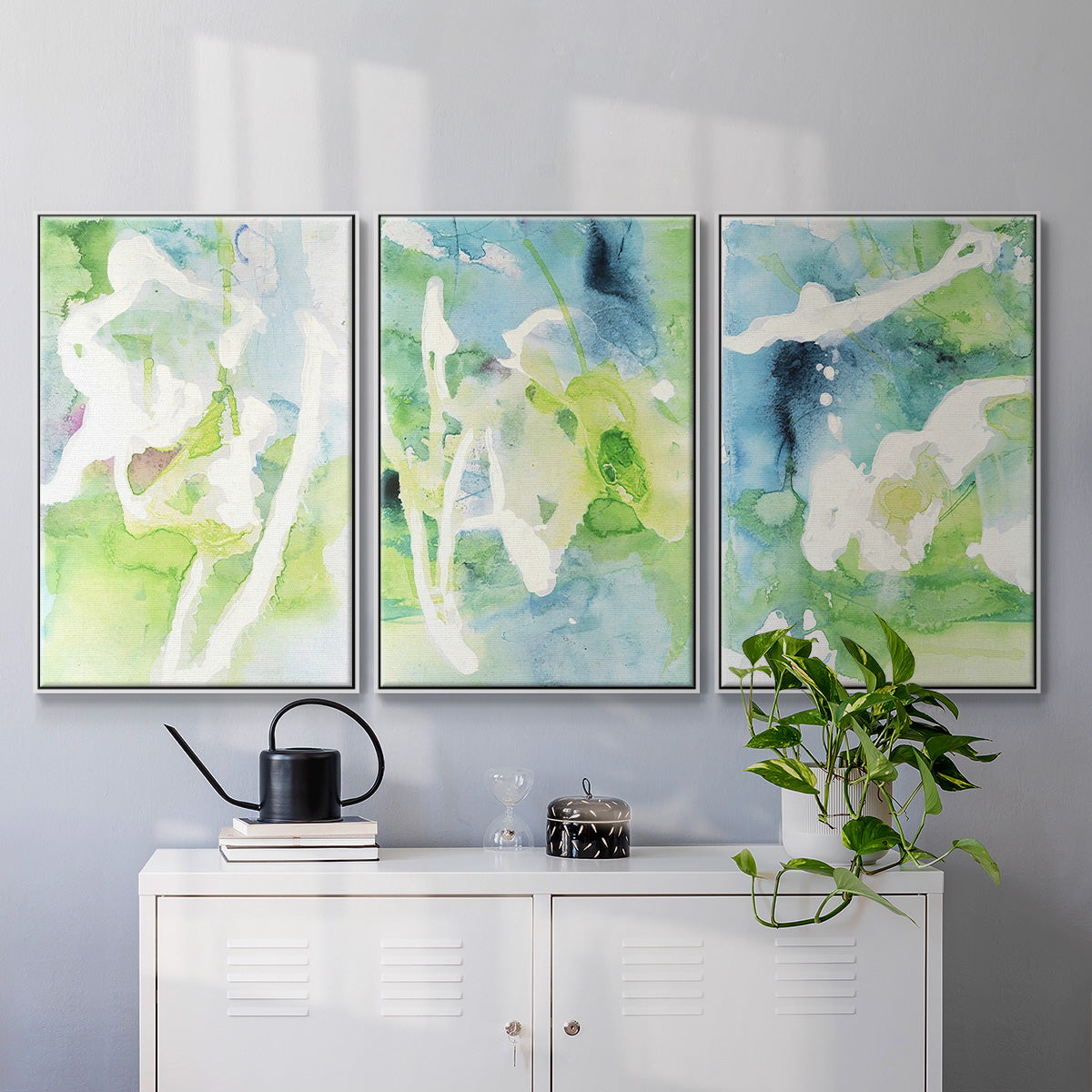 Rising Above I - Framed Premium Gallery Wrapped Canvas L Frame 3 Piece Set - Ready to Hang