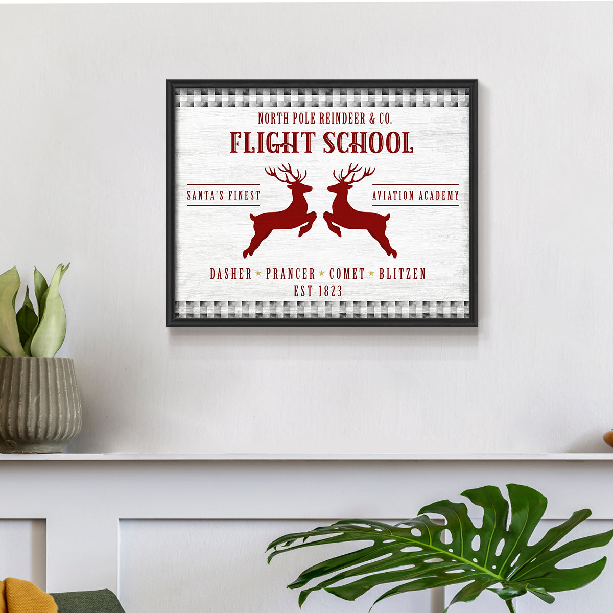 45162,north pole,reindeer,flight school,santa,aviation,academy,christmas,holiday,decor,sign,festive,winter,animals,training,elves,charming,playful,red,white,established,education,seasonal,holiday cheer,children,magic,snow,whimsical,creativity,tradition,art,celebrations,joy,spirit,unique,design,fun,imaginative,graphic,attraction,entertainment,character,Re-stickable,Landscape & Nature