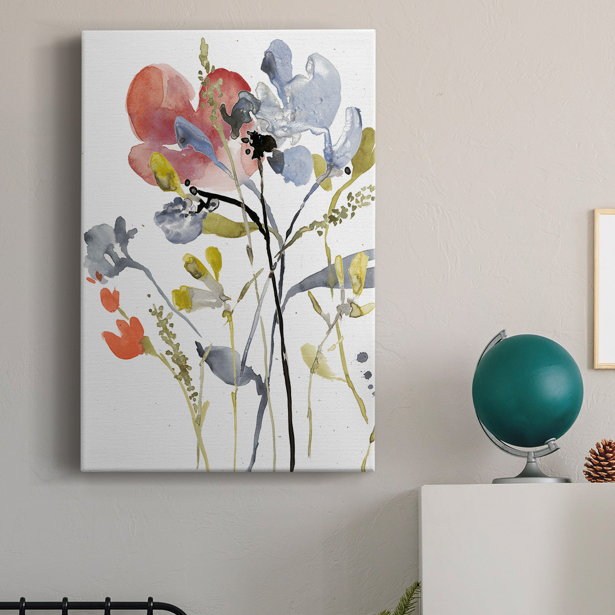 Flower Overlay I - Canvas Art Print