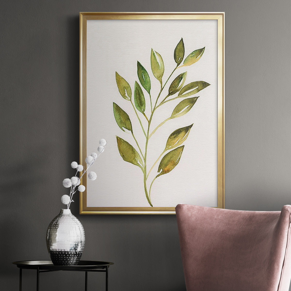 Single Twig I - Modern Framed Canvas Print
