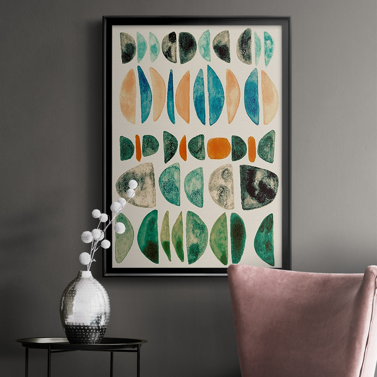 Semi Stack II - Modern Framed Canvas Print