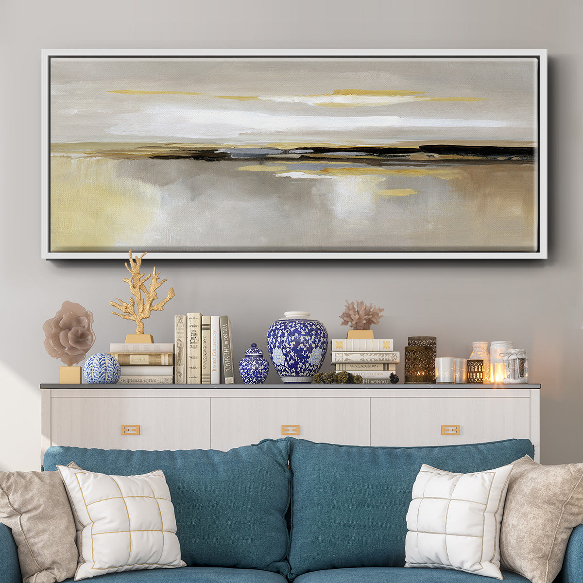 Silver Lining - Floater Framed Canvas Print