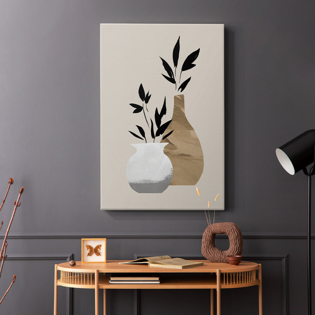 Simple Bud Vases I - Canvas Art Print