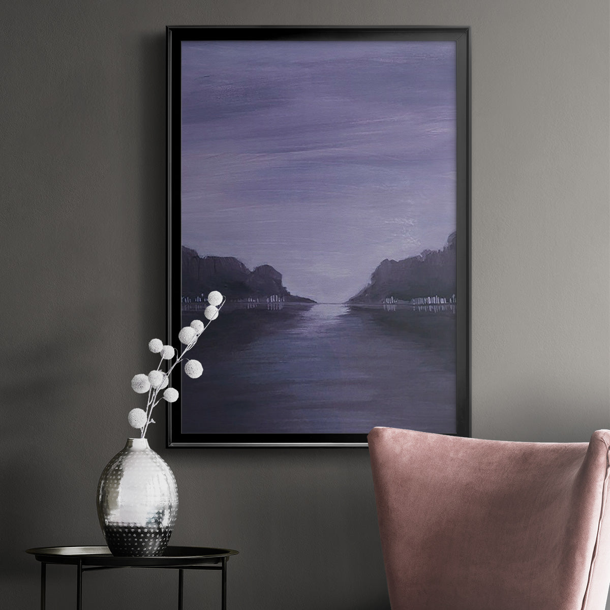 Amethyst Moonlight I - Modern Framed Canvas Print