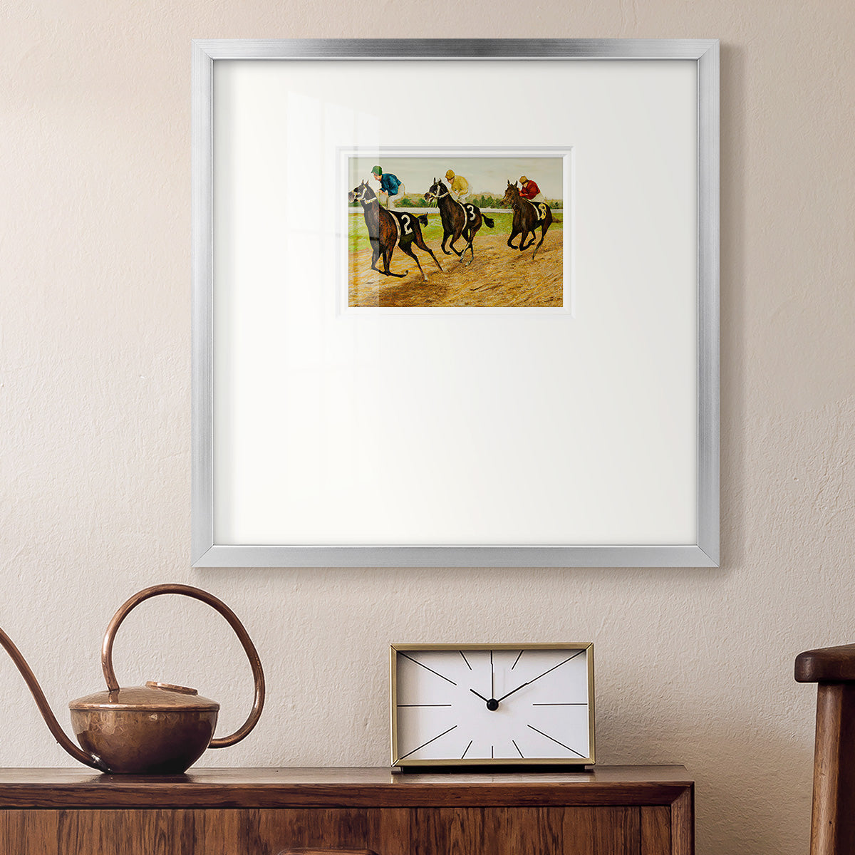 Day at the Race V Premium Framed Print Double Matboard