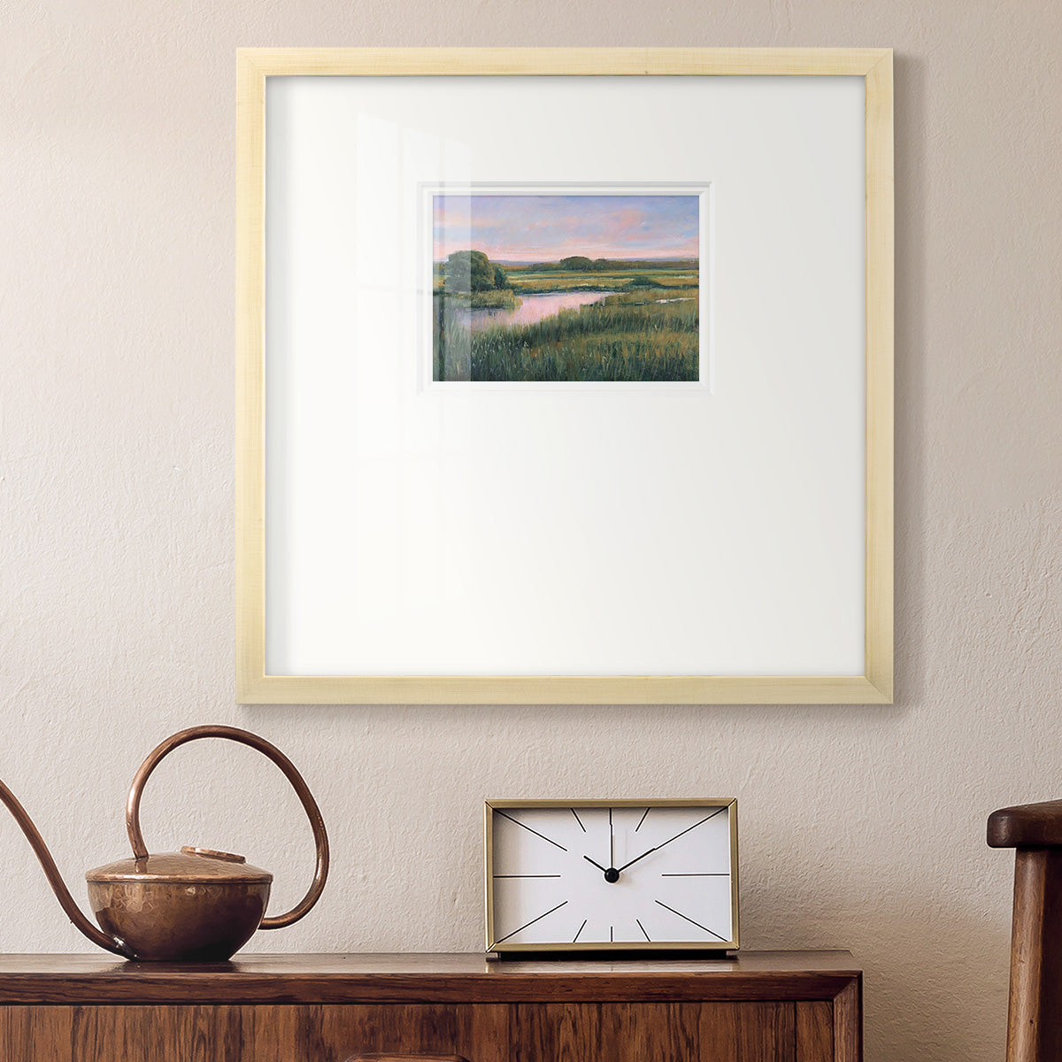 Spring Marsh I Premium Framed Print Double Matboard