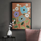 Woodblock Floral IV - Modern Framed Canvas Print