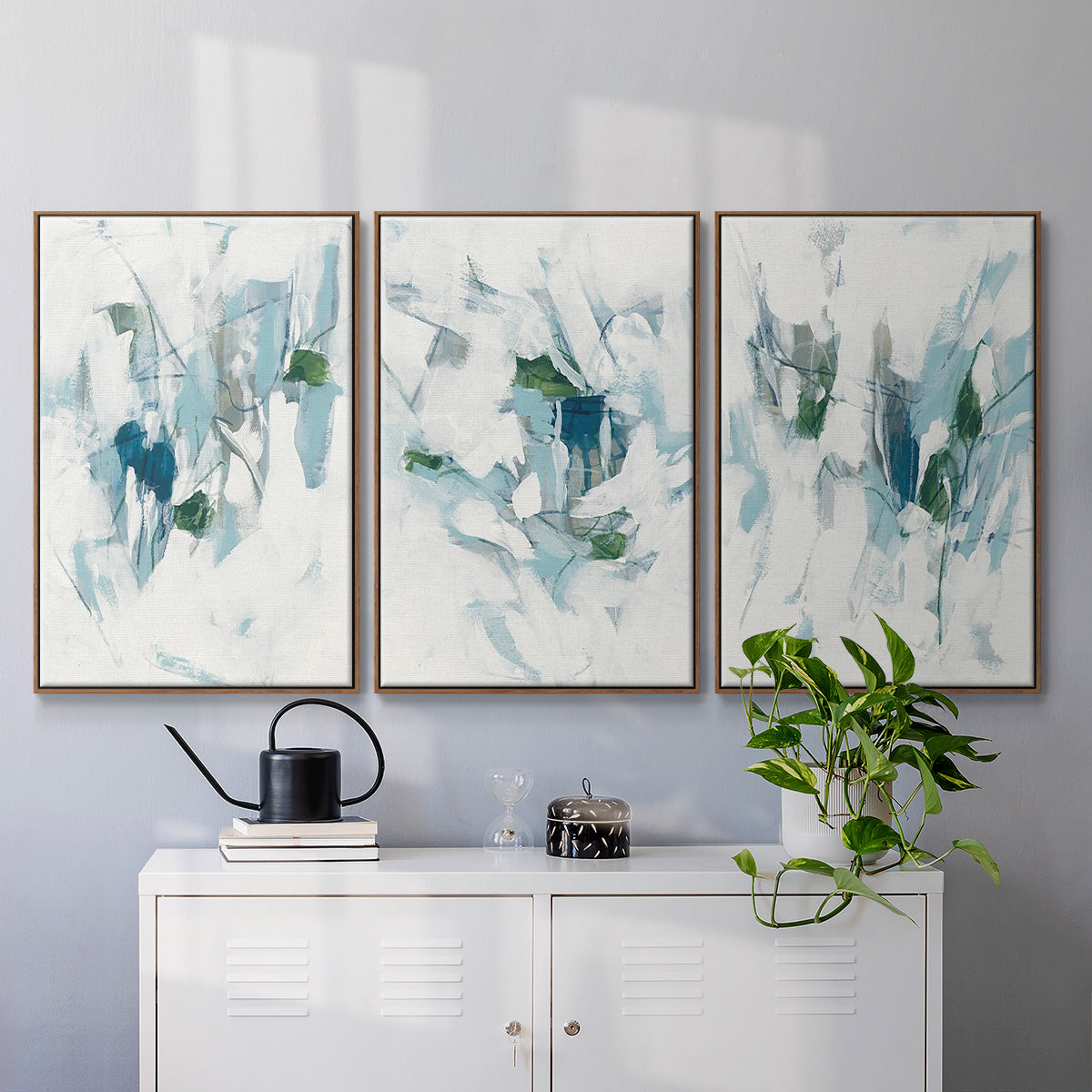Ice Cavern I - Floater Framed Canvas Set