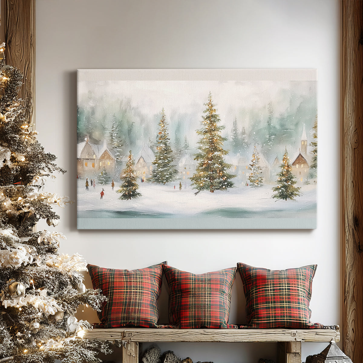 Manger of Snowwhite Whisper - Canvas Art Print