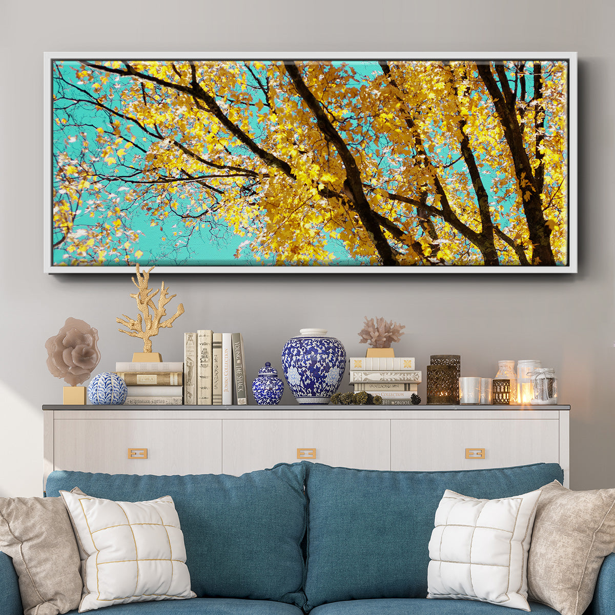 Autumn Tapestry IV - Floater Framed Canvas Print