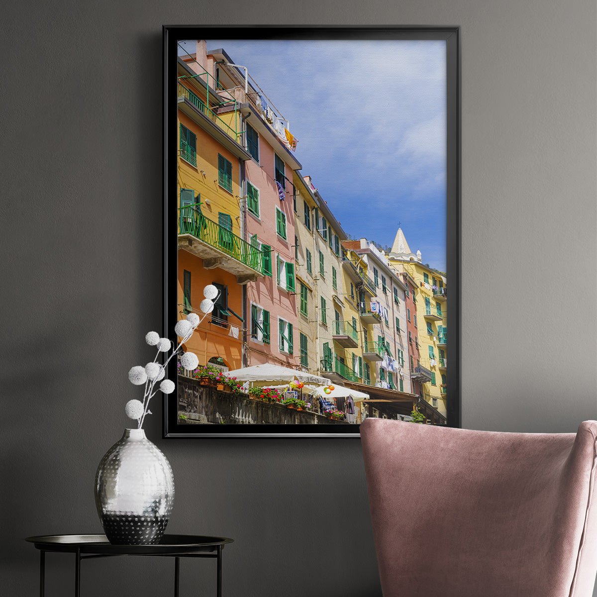 Cinque Terre - Modern Framed Canvas Print