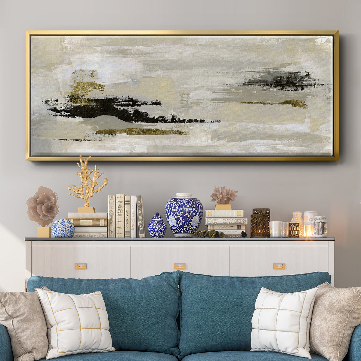 Summer Saffron - Floater Framed Canvas Print