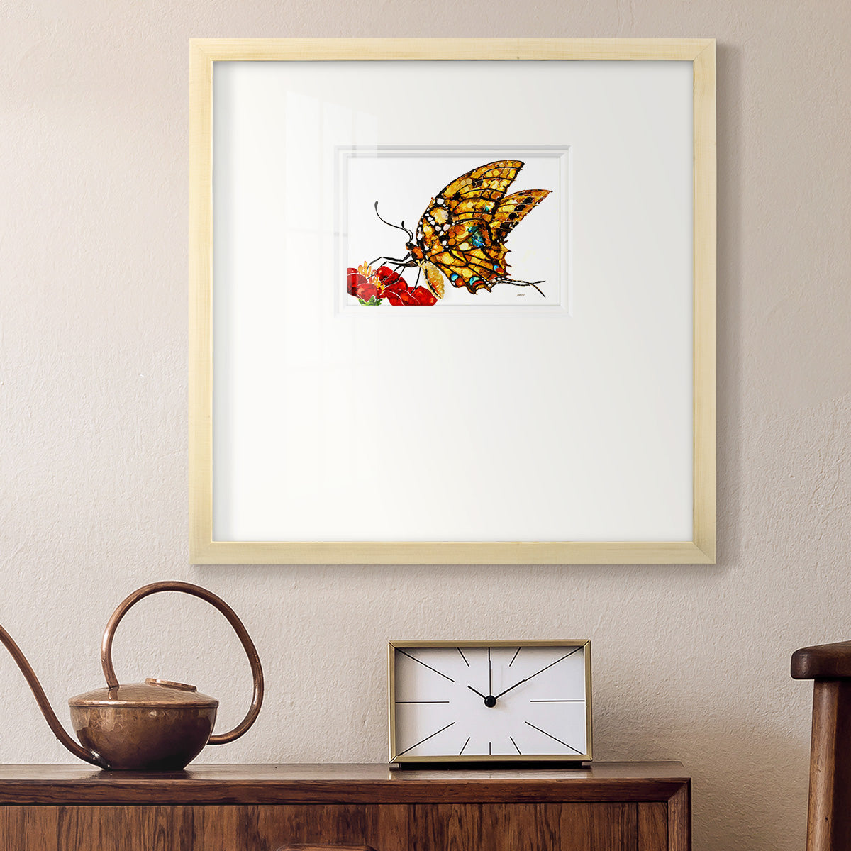 Wings II- Premium Framed Print Double Matboard