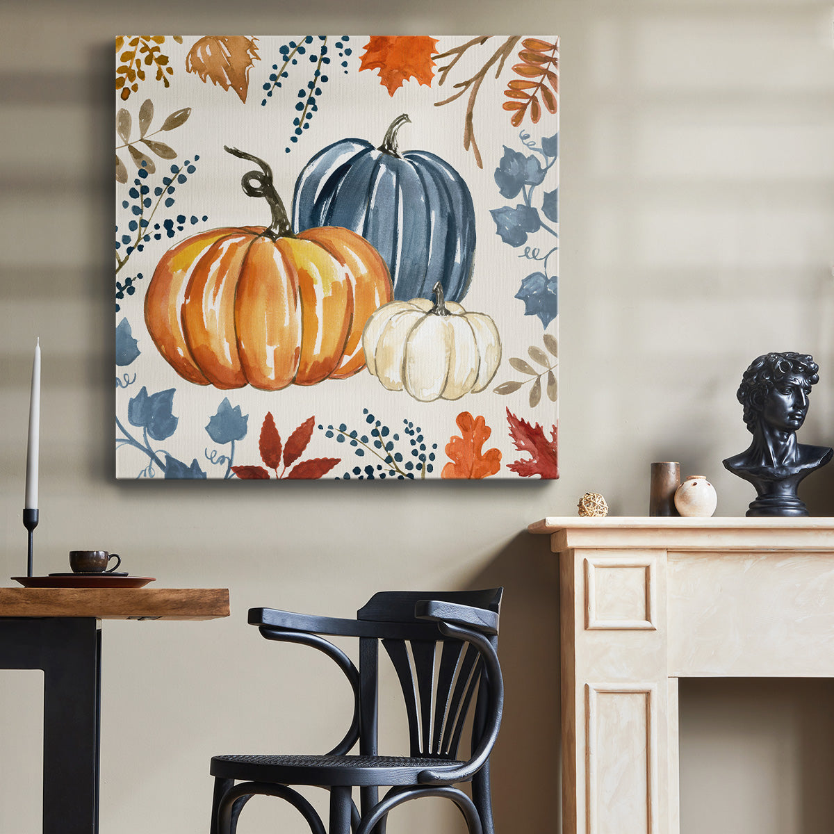 Autumn Pumpkin I -Premium Gallery Wrapped Canvas - Ready to Hang