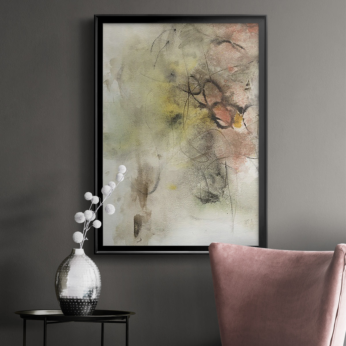 Soft Inspiration III - Modern Framed Canvas Print