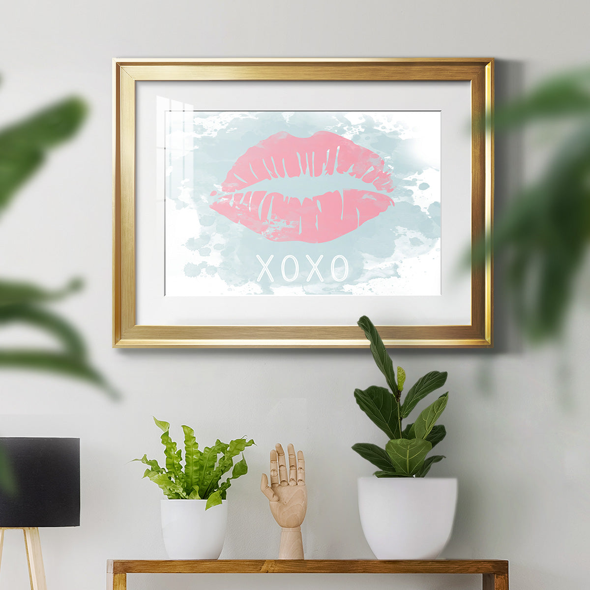 XOXO in Color Premium Framed Print - Ready to Hang