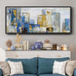 City Blues I - Floater Framed Canvas Print