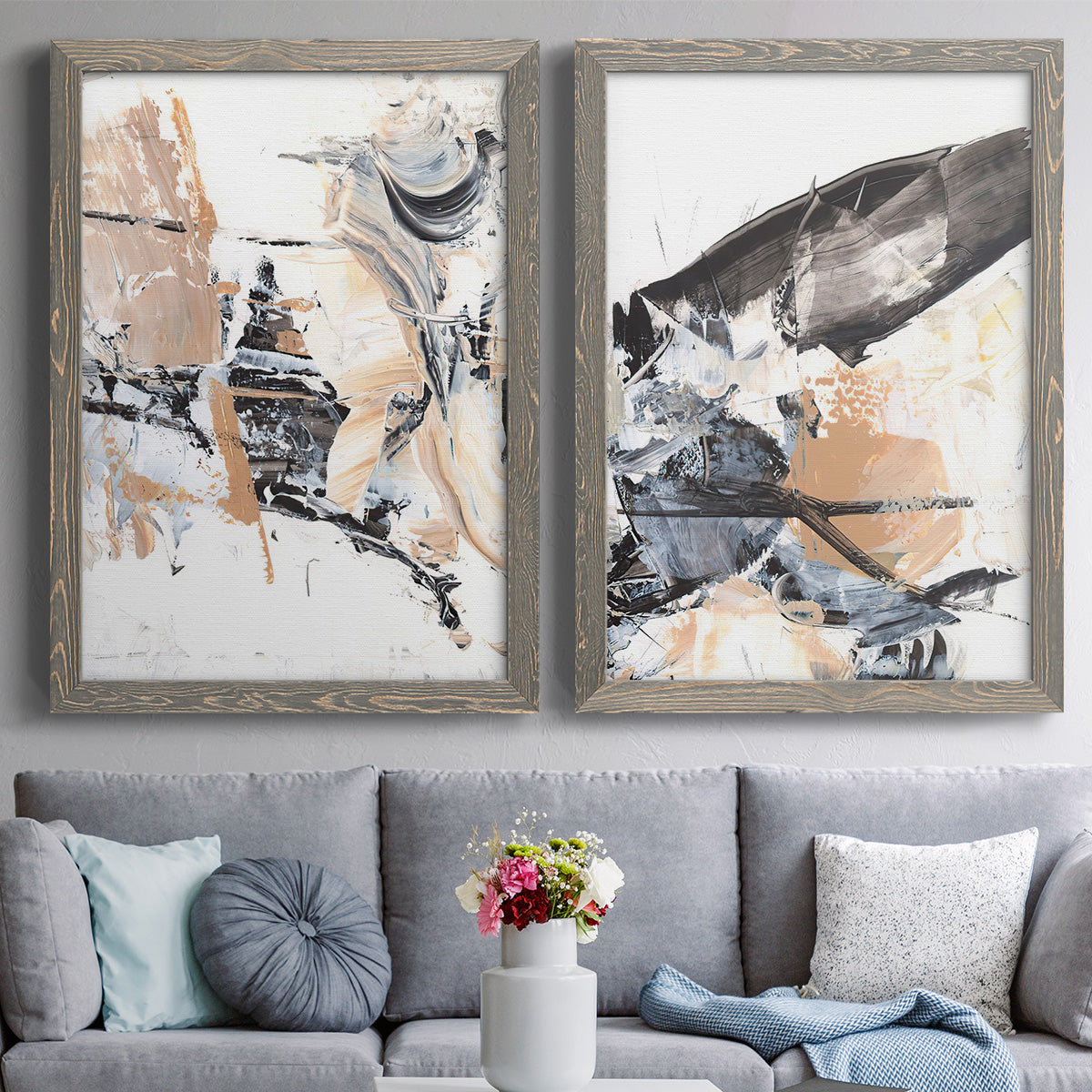 Ruckus III - Premium Framed Canvas 2 Piece Set - Ready to Hang