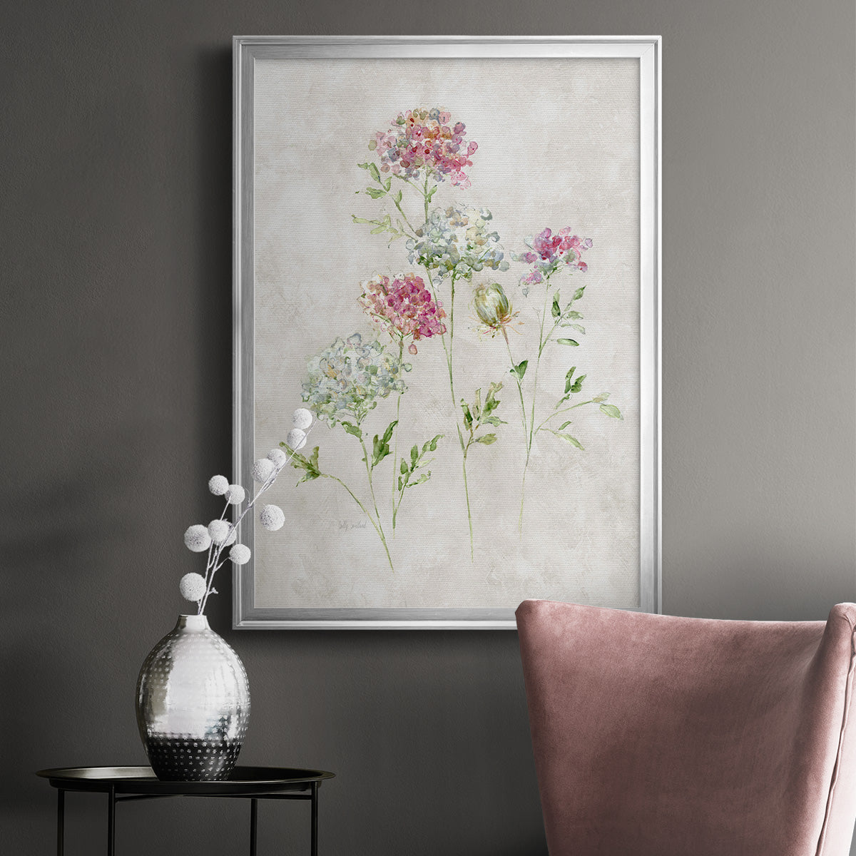 Soft Lace II - Modern Framed Canvas Print