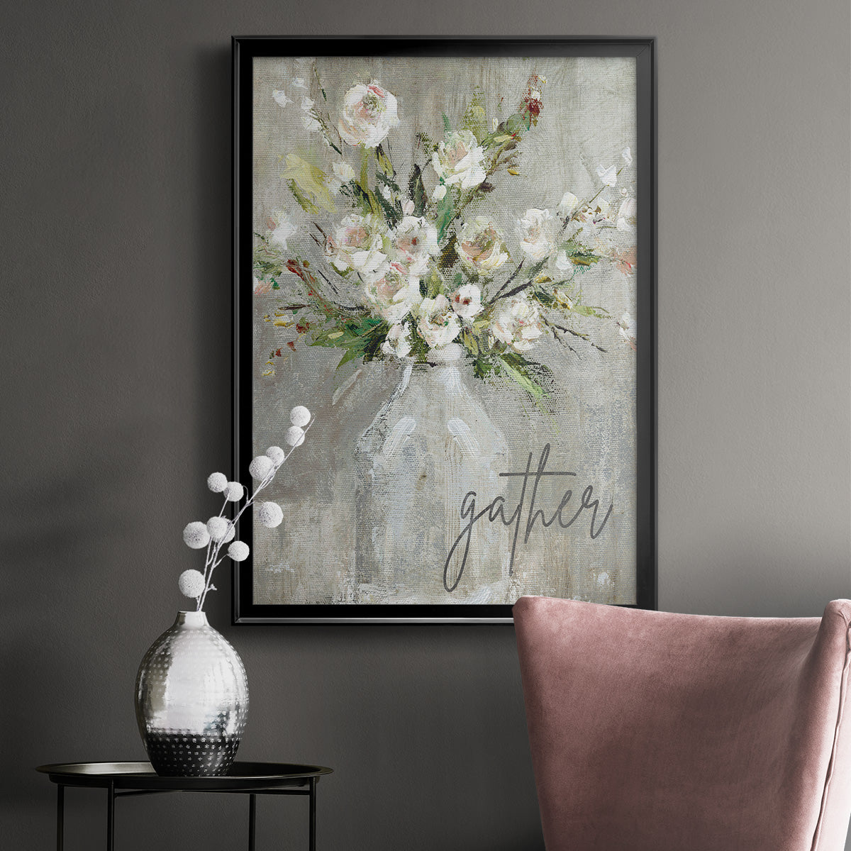 Gather - Modern Framed Canvas Print