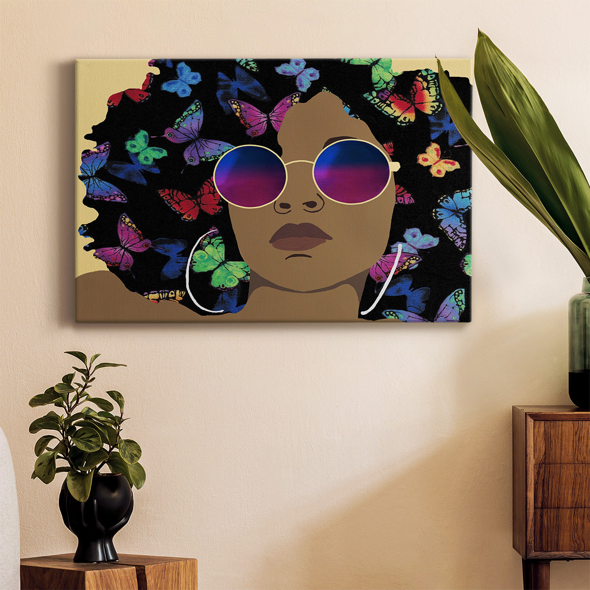 Butterfly Diva I Premium Gallery Wrapped Canvas - Ready to Hang