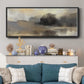 Misty Pond - Floater Framed Canvas Print