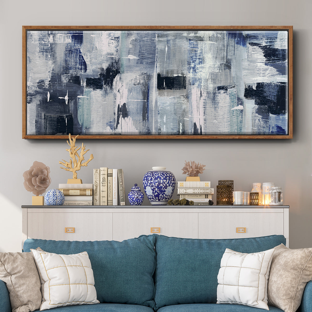 Spring Mountains - Floater Framed Canvas Print