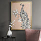 Peacock in Gold I - Modern Framed Canvas Print