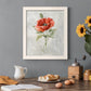 Linen Poppy - Premium Canvas Framed in Barnwood - Ready to Hang