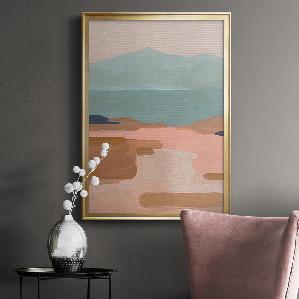 Desert Sunrise I - Modern Framed Canvas Print