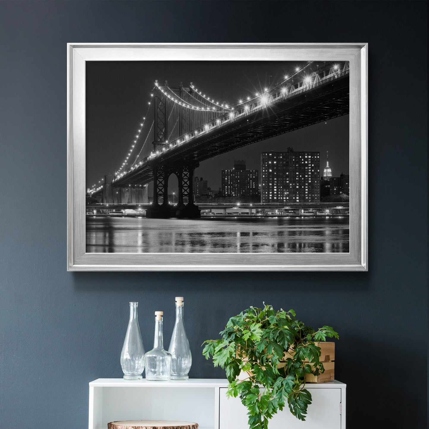 East River Lights Premium Classic Framed Canvas - Ready to Hang