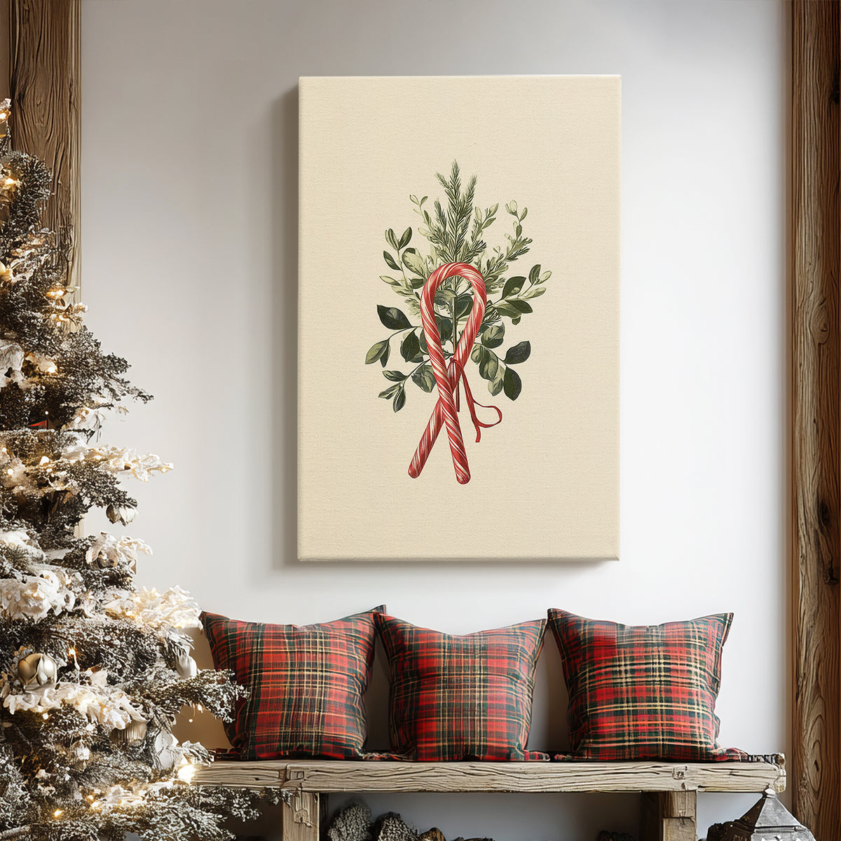 Midnight of Tinsel-Gold Star - Canvas Art Print