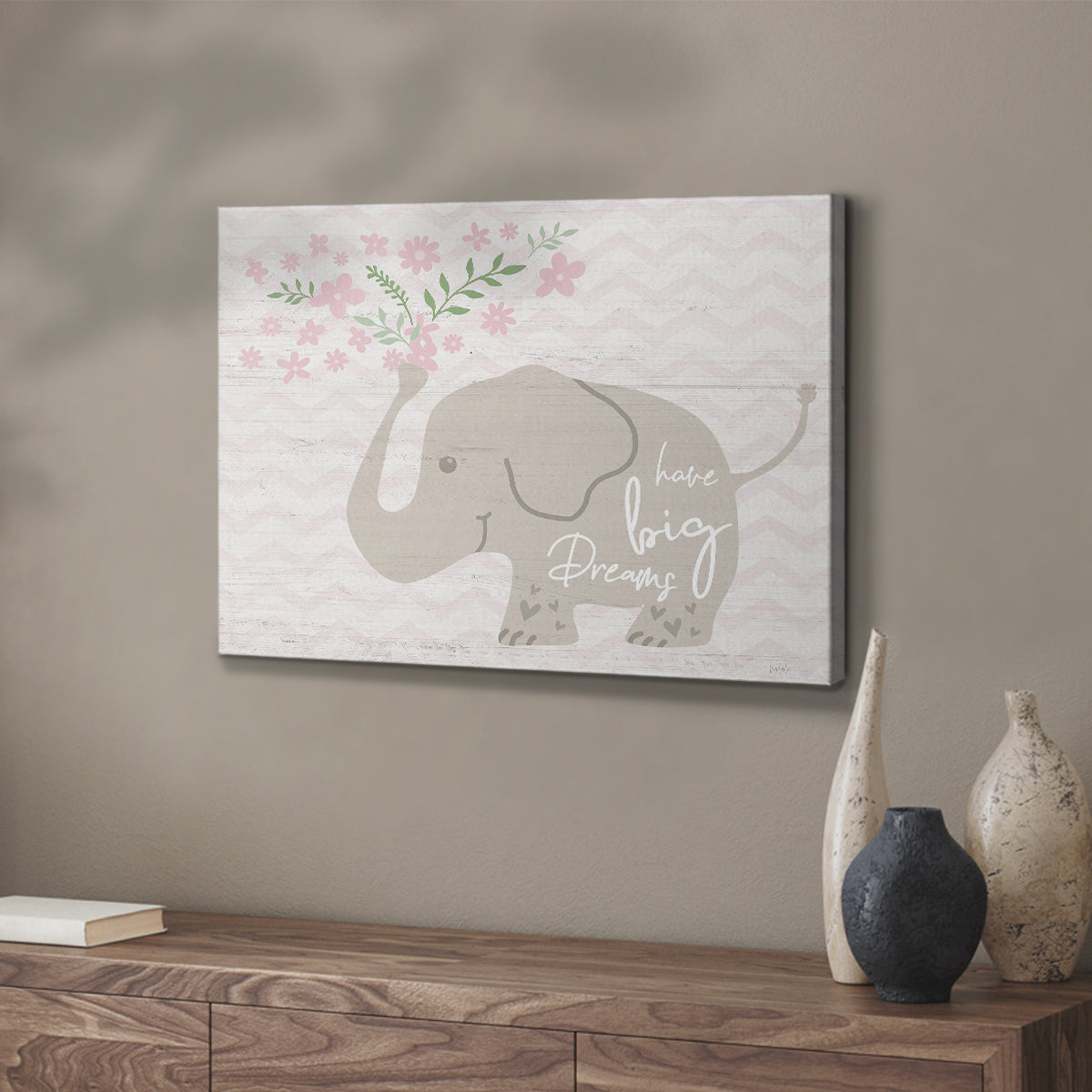 Floral Elephant - Canvas Art Print