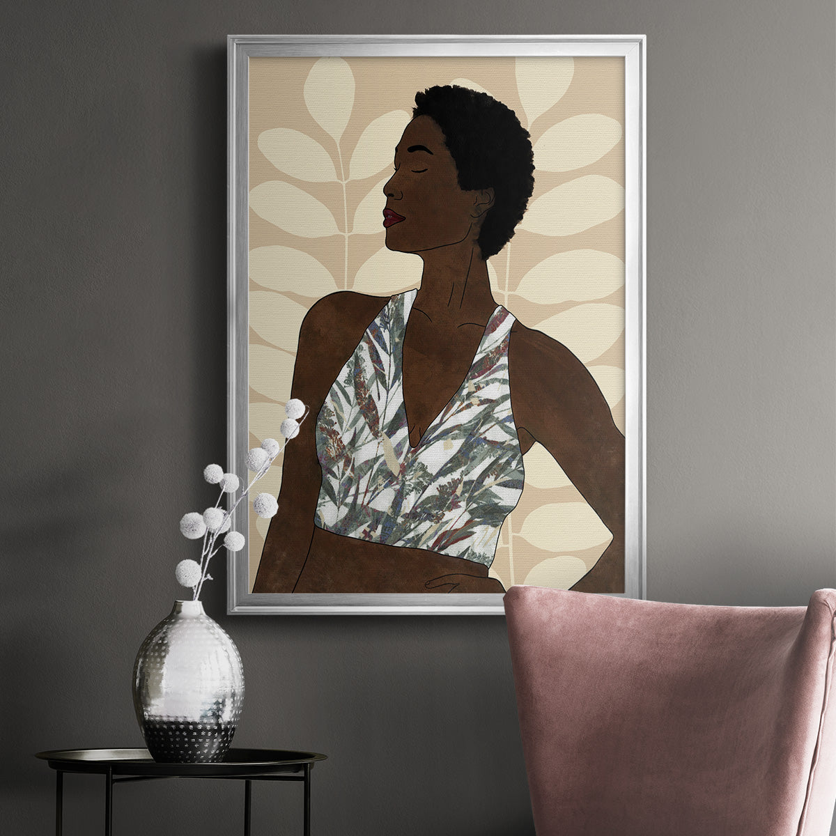 Ethnic Beauty I - Modern Framed Canvas Print