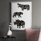 Ornamental Safari Animals II - Modern Framed Canvas Print