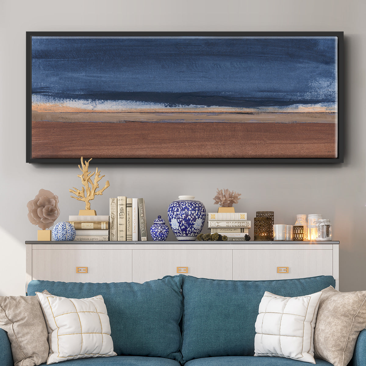 Night Sky - Floater Framed Canvas Print